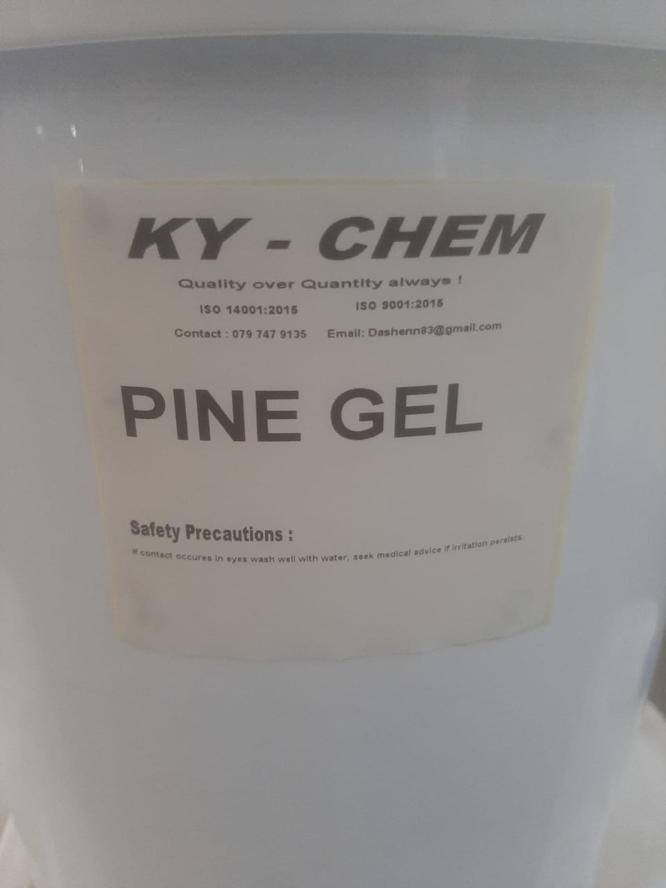 White label of KY Chem Pine Gel Chemical